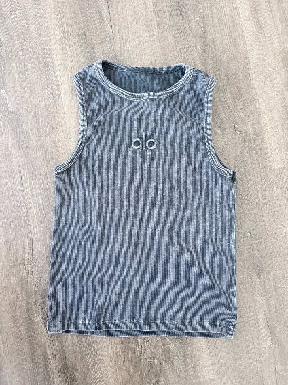ALO Yoga Gray Washed Muscle Tank